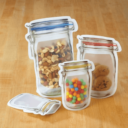Reusable Jar Bags Ziplock Bag Airtight - Pack of 3