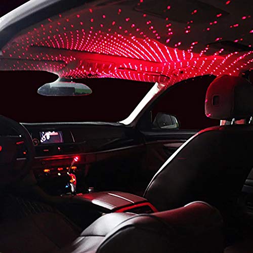 USB Car Roof Star Night Light Projector | Adjustable Galaxy Starry Sky Ambient Atmosphere Interior Ambient Lighting Lamp For Car & Room
