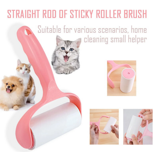 Multifunctional Portable Mini Sticky Lint Roller Remover for Furniture Clothes Sturdy Handle with Self-Cleaning Roller Tool