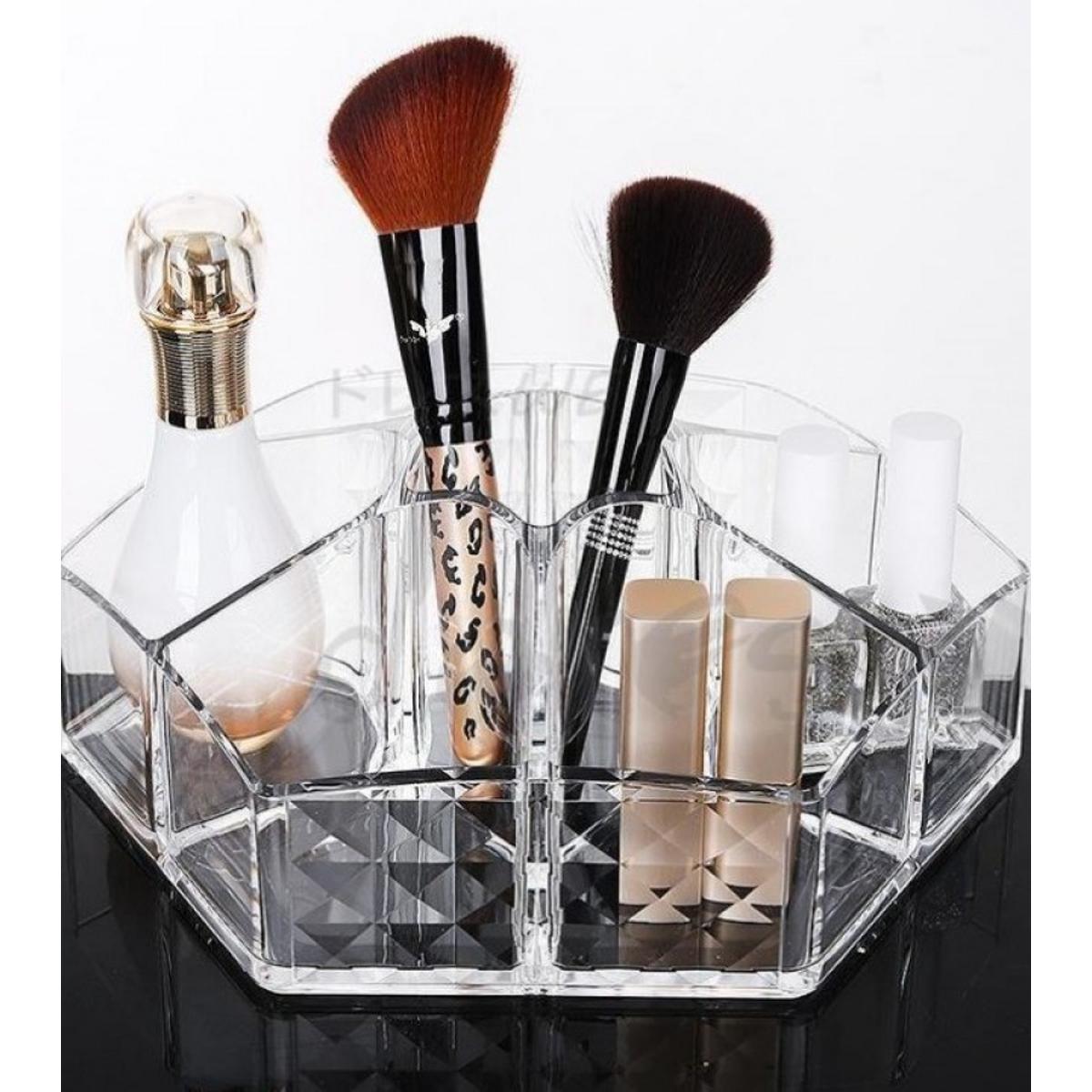 Clear Acrylic Cosmetic Storage Organizer Makeup Brushes Lipstick Nail Polish Liner Mascara Lip Gloss Holder Display Stand
