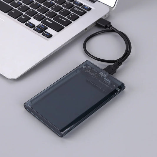 2.5 Inch SATA HDD/SSD External Hard Drive Enclosure - USB 3.0 Transparent Case