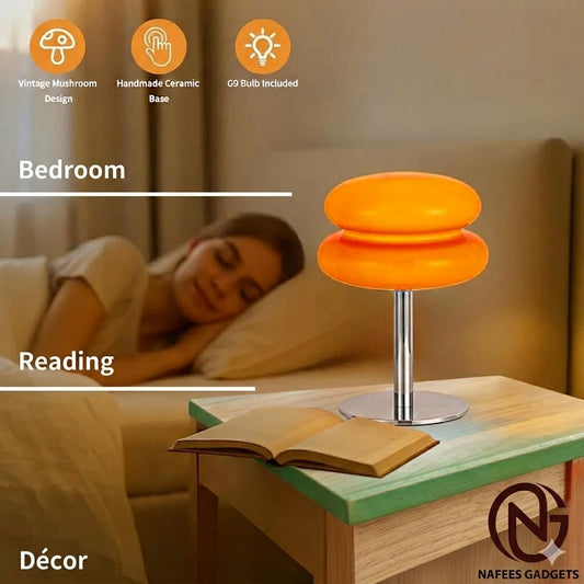 Modern Mushroom Table Lamp | Minimalist Bedside Decorative Lighting for Reading & Bedroom