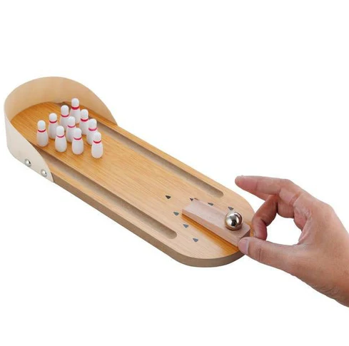 Wooden Mini Bowling Game