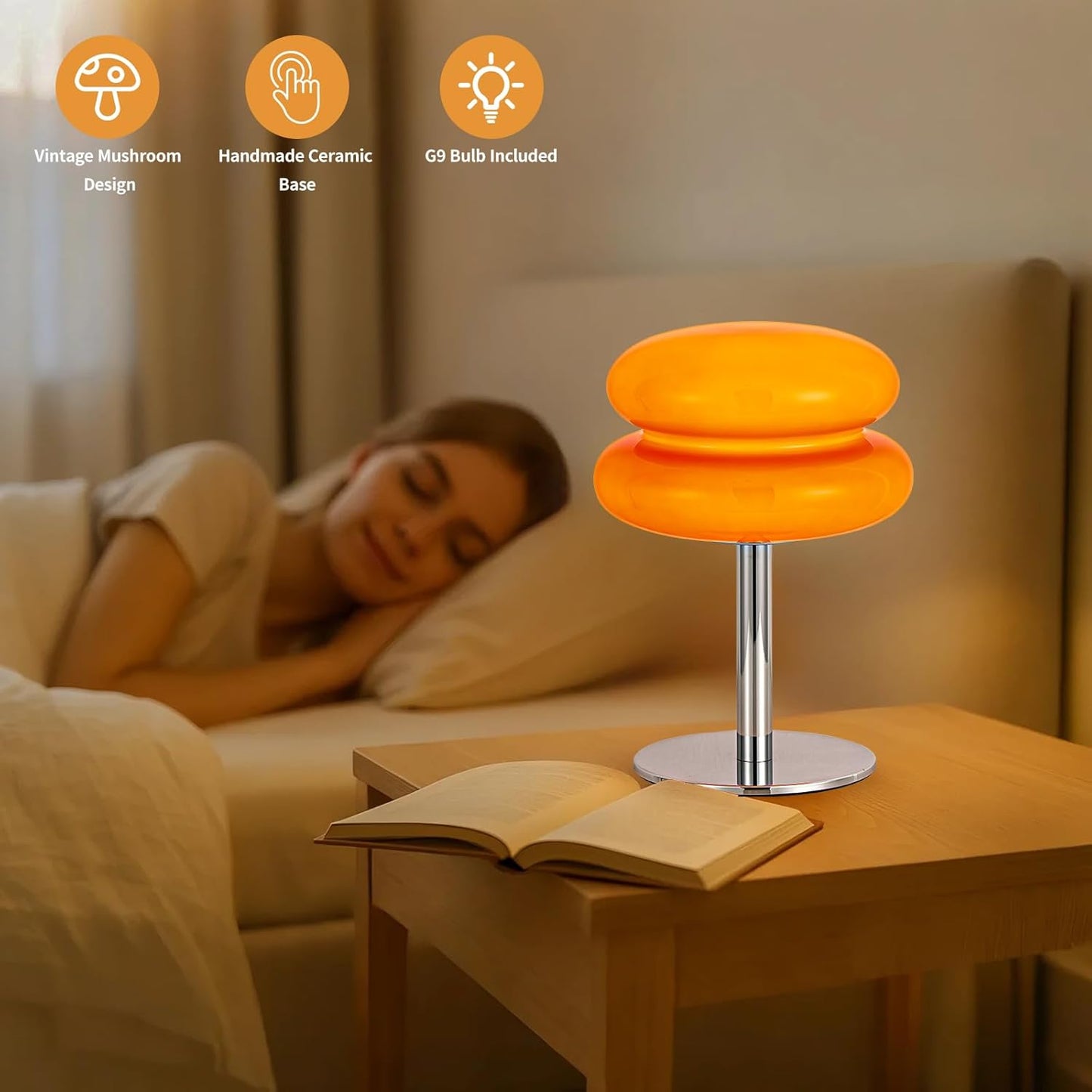 Double Mushroom Rechargeable Table Lamp – Modern Design & Eye-Catching Glow