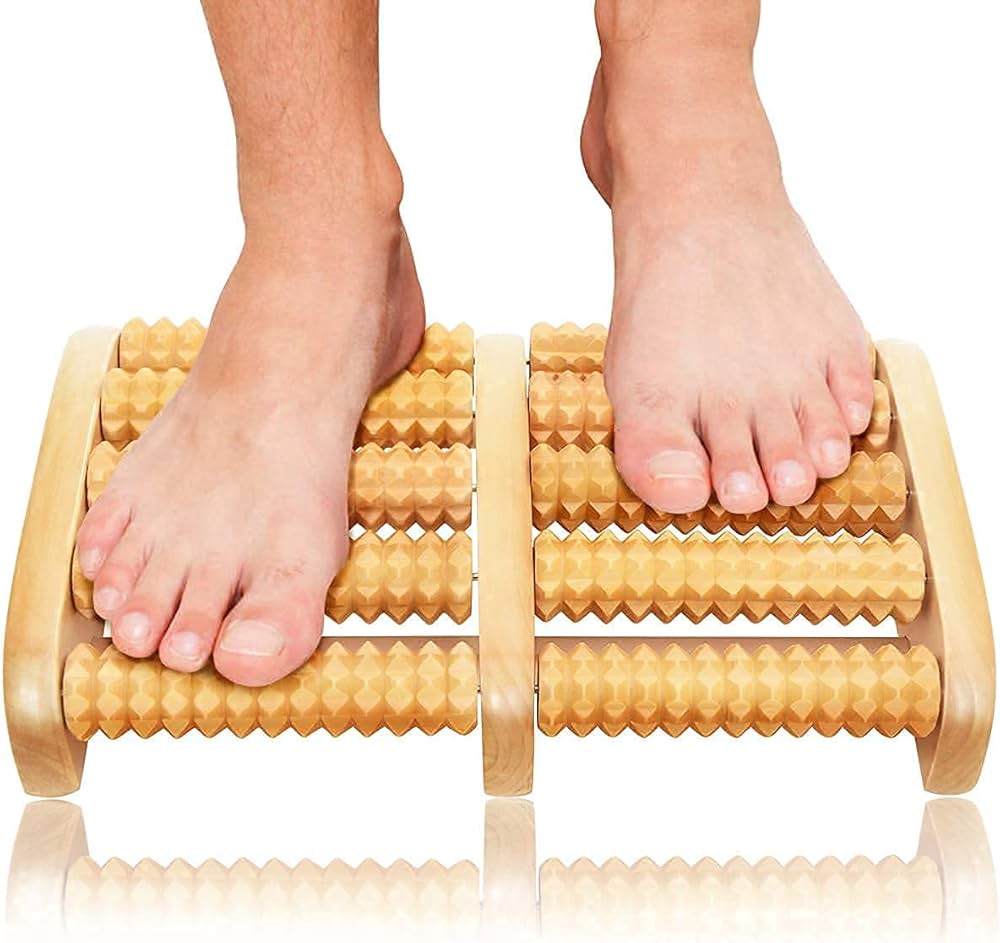 Massage Roller – Stress Relief Wooden Roller Foot Massager