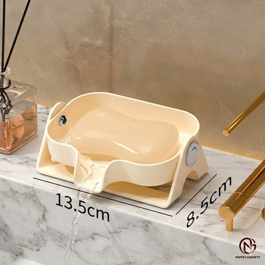 Luxury Self-Draining Soap Saver – Automatic Water Outlet Holder to Keep Soap Dry & Long-Lasting