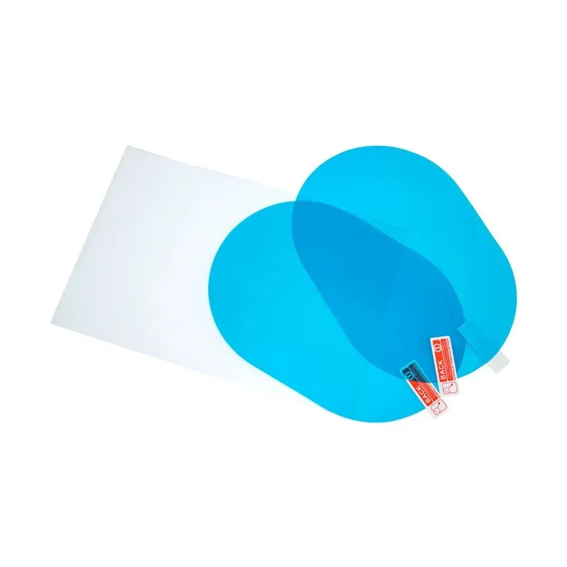 2 Pack Oval Car Rearview Mirror Protective Film Waterproof Rainproof Clear Protective Film