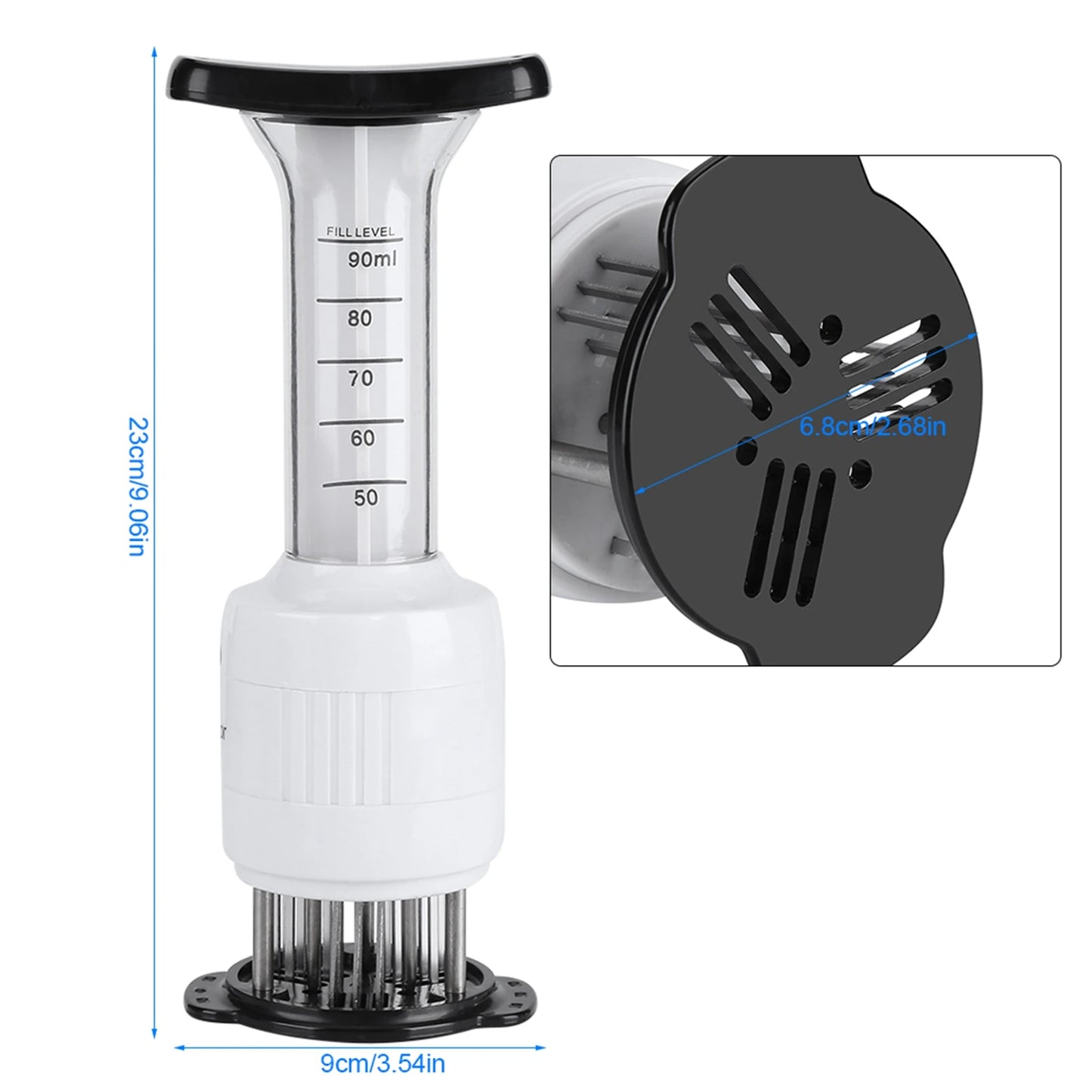 Meat Tenderizer and Marinade Flavor Sauce Injector – 2-in-1 Kitchen Tool for Juicy, Flavorful Meals