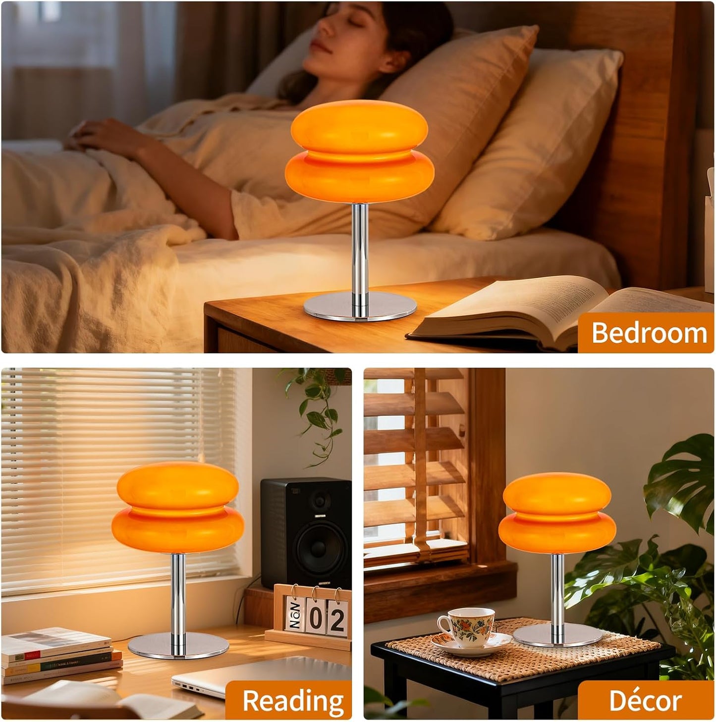 Double Mushroom Rechargeable Table Lamp – Modern Design & Eye-Catching Glow