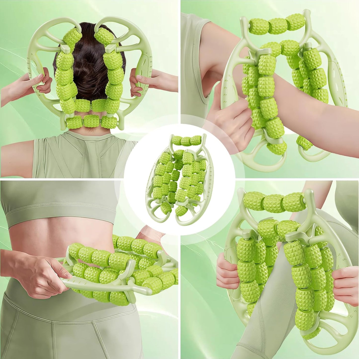 360° Manual Muscle Roller Massager for Legs & Arms - Deep Tissue Recovery Tool