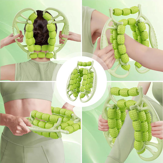 360° Manual Muscle Roller Massager for Legs & Arms - Deep Tissue Recovery Tool