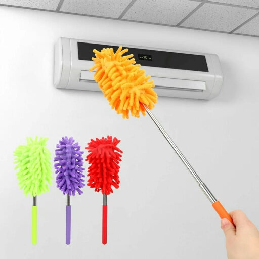Telescopic Microfiber Wall Duster Cleaning Brush Feather Microfiber Duster Magic Dust Cleaner Fit with Extendable Telescopic Wall Hanging Handle