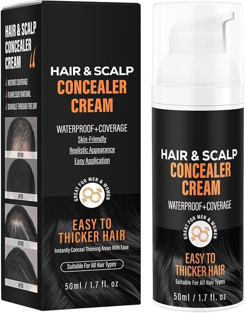 Hair & Scalp Concealer Cream - Instant Waterproof Hair Thickening & Thinning Coverage for Men & Women (50ml)