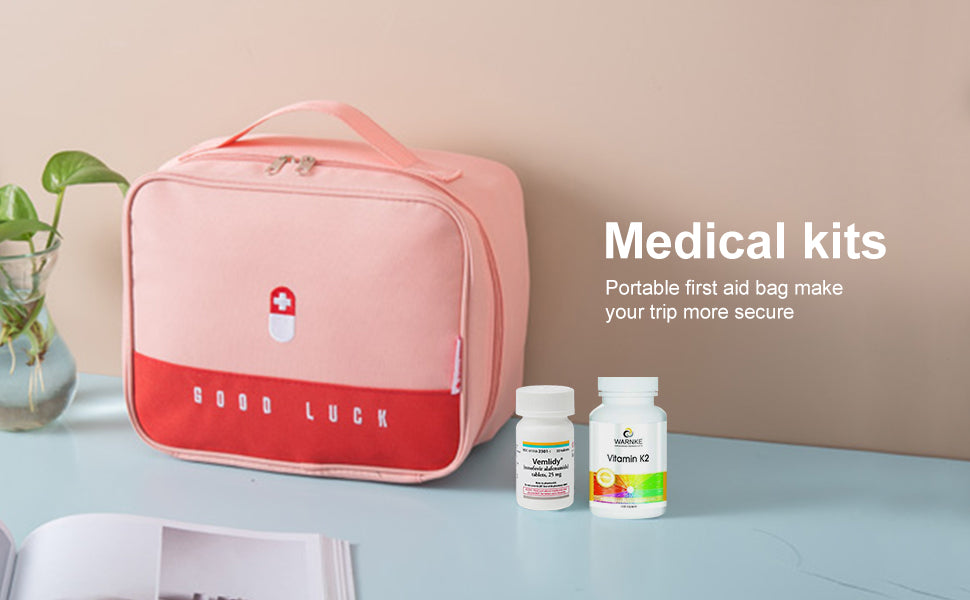Portable First Aid Kit Storage Bag | Medical Organizer Pouch