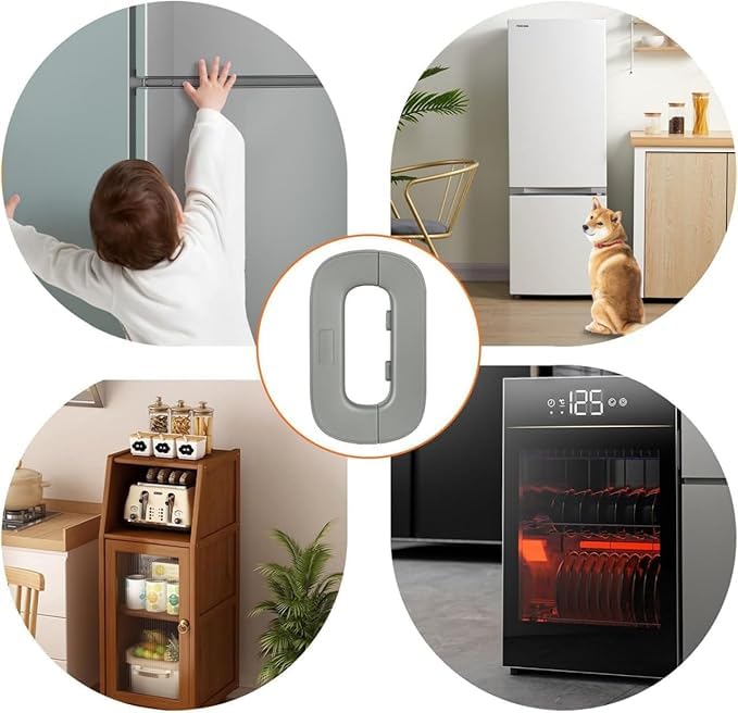 Fridge Lock Refrigerator Door Lock with Double Press Unlock Baby Safety & Food Protection