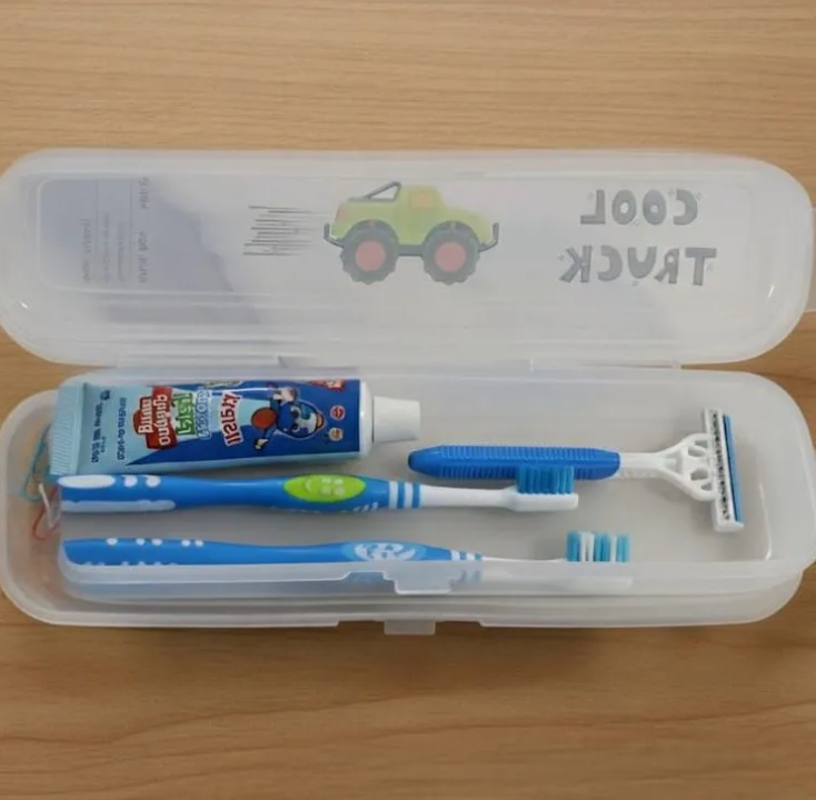 Portable Plastic Makeup Brushes Box Organizer Eyebrow School Pencil Chopstick Transparent Accessories Storage Box