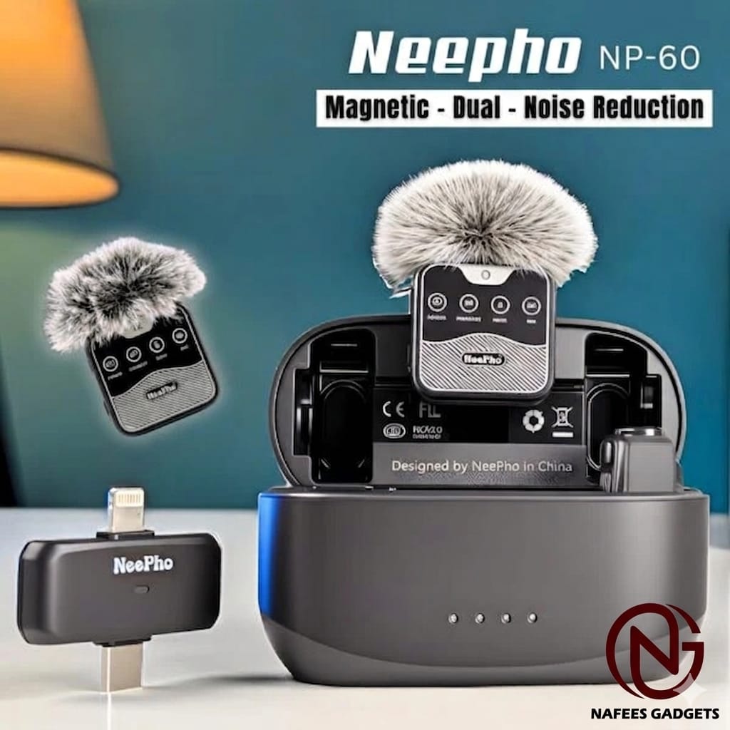 NeePho NP-60 Professional Wireless Microphone (Dual Channel)
