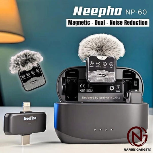 NeePho NP-60 Professional Wireless Microphone (Dual Channel)