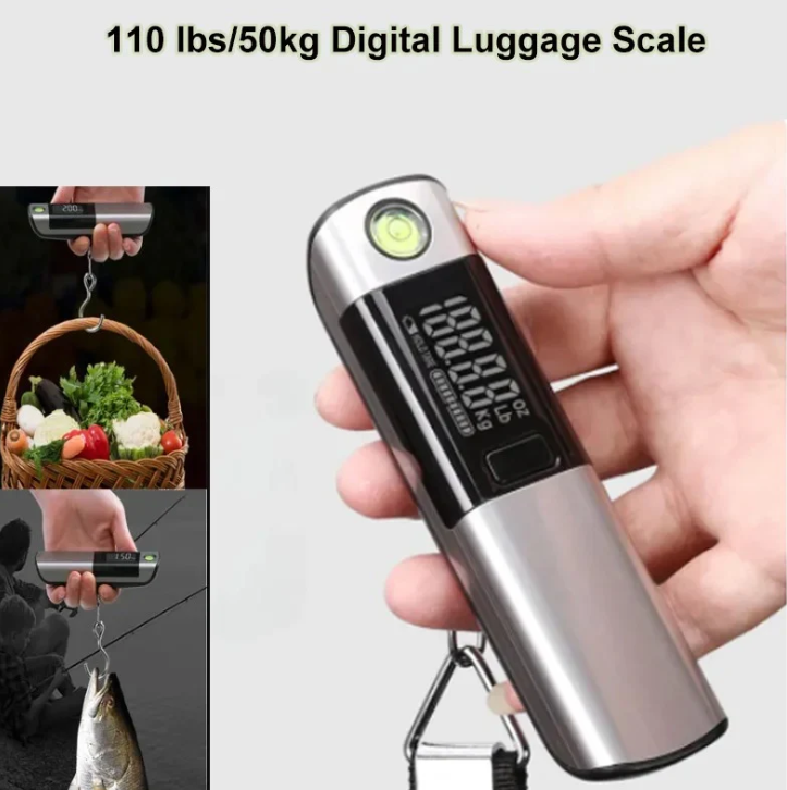 Digital Kitchen Scale Electronic Luggage Weight Tool Luggage Scale weight Built in Tape Measure Portable Travel Luggage Scale