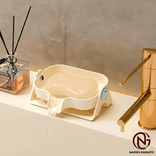 Luxury Self-Draining Soap Saver – Automatic Water Outlet Holder to Keep Soap Dry & Long-Lasting