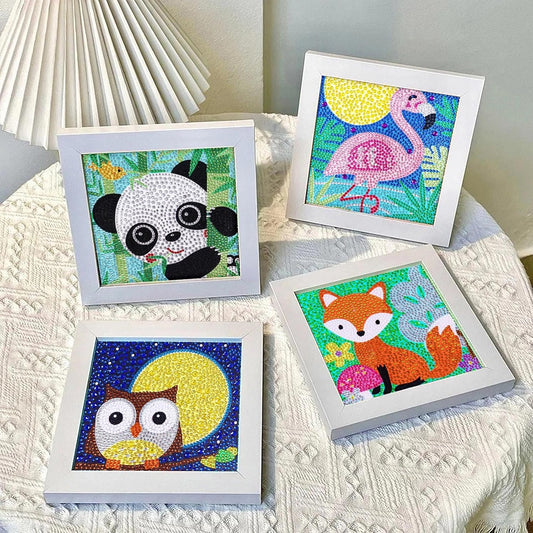5D Cute Character Diamond Art Kits for Kids DIY Diamond Art Painting Kits for Adults Beginner Full Drill Small Diamond Art and Craft for Kids Size:17*17cm
