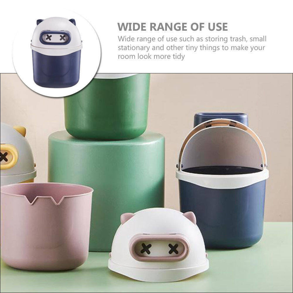 Mini Table Desktop Wastebasket with Lid Small Trash Can Small Office Countertop Trash Can for Bathroom, Table Top or Coffee Table