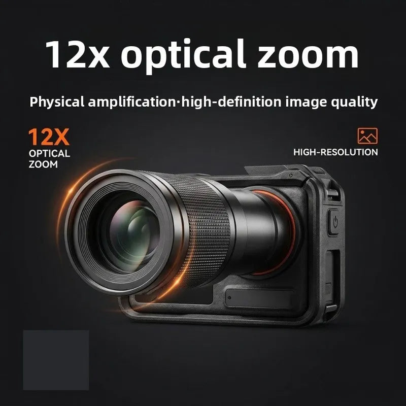 12X Telephoto Zoom Lens Only for DJI Osmo Action 4, Action 5, Action 6
