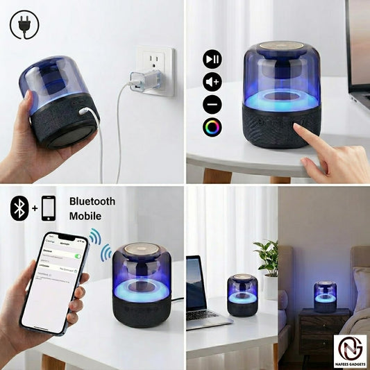 Z5 Mini RGB Portable Wireless Bluetooth Speaker - High Bass Sound with Crystal Clear LED Light - Rechargeable Mini Speaker