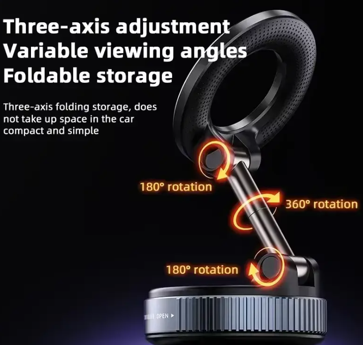 Ultra-Strong Electric Vacuum Suction Magnetic Car Mount