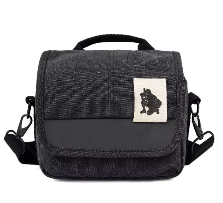 Waterproof Mini Canvas Mirrorless Camera Bag DSLR Shoulder & Crossbody Bag