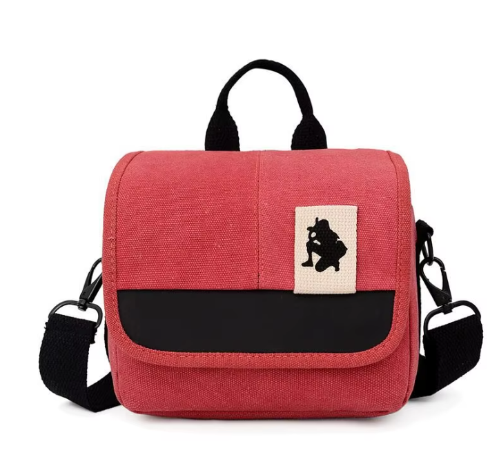 Waterproof Mini Canvas Mirrorless Camera Bag DSLR Shoulder & Crossbody Bag