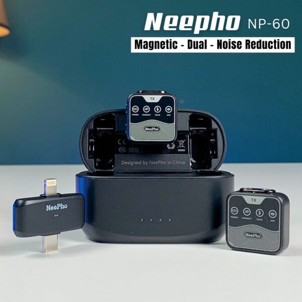 NeePho NP-60 Professional Wireless Microphone (Dual Channel)