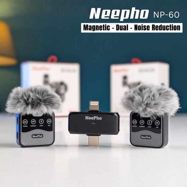 NeePho NP-60 Professional Wireless Microphone (Dual Channel)