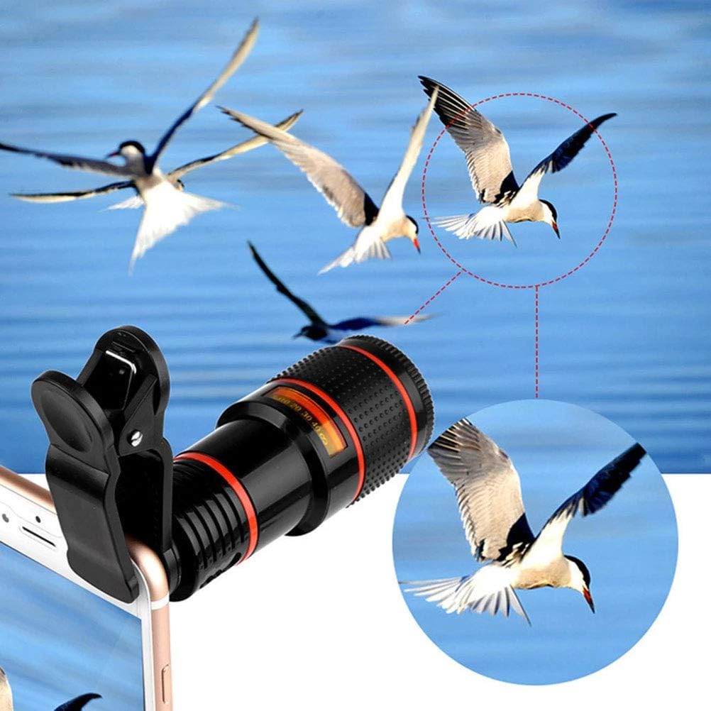 Universal 8X Zoom Mobile Telephoto Lens with Clip - Smartphone Telescope Camera Lens for Wildlife, Sports & Photography (Nafees Gadgets)