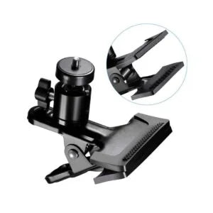 Metal Desk Clip Clamp Mount with 360° Ball Head – 1/4" Screw for Cameras, Lights & Phones