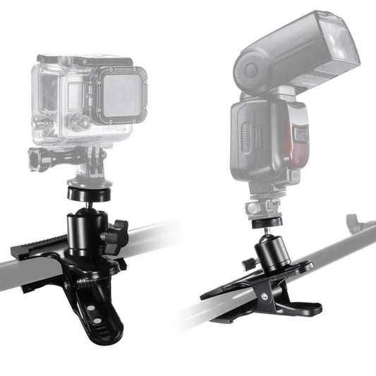 Metal Desk Clip Clamp Mount with 360° Ball Head – 1/4" Screw for Cameras, Lights & Phones