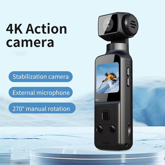 K1 Pocket 5k Hd Wifi Handheld 270° Rotatable Sports & Vlogging Action Camera