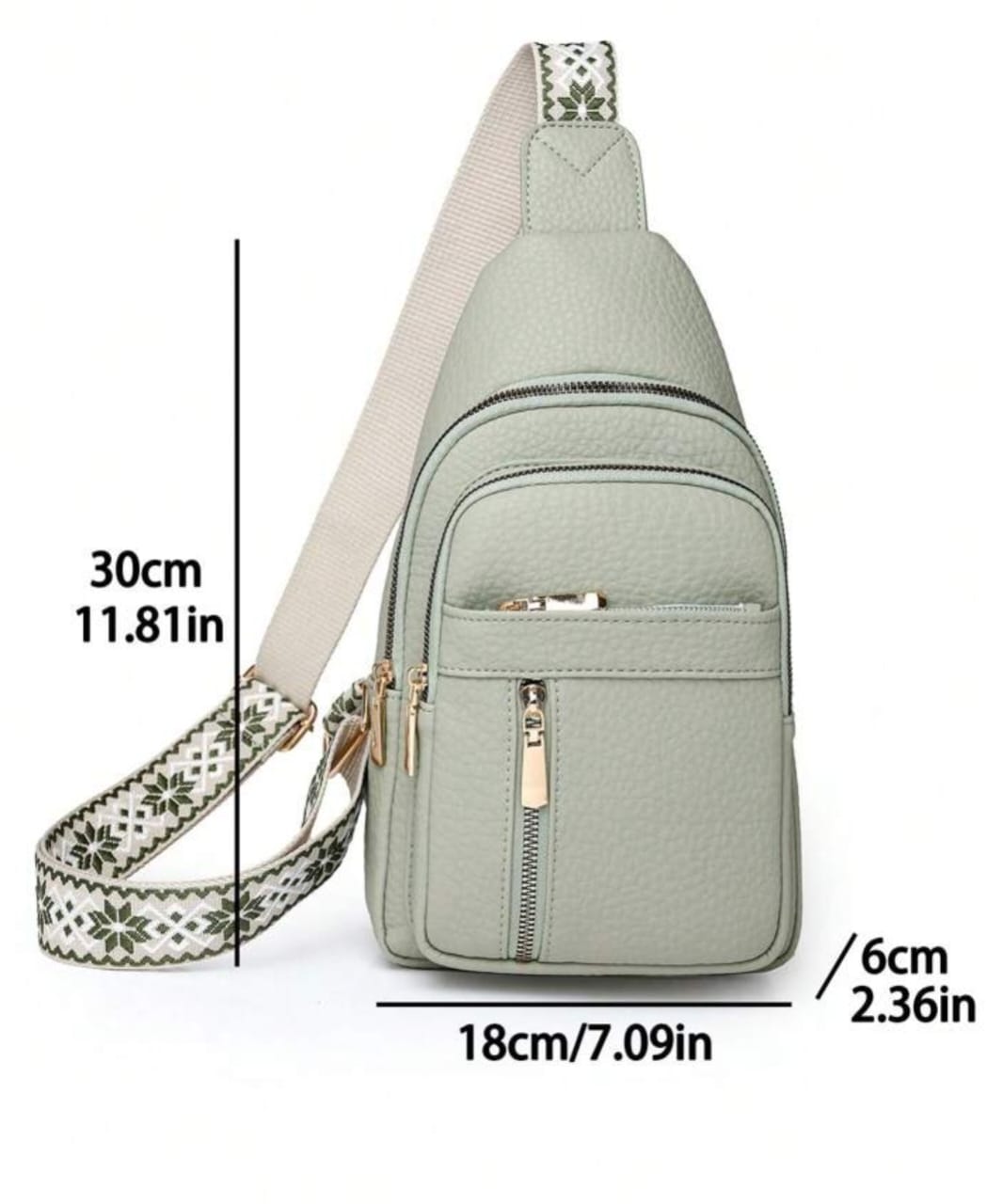 Woman Casual Zipper Waist Pack Sling Bag, Crossbody Shoulder Chest Bag with Adjustable Guitar Strap, Multiple Pockets for Phone & Essentials, Lightweight & Durable for Travel, Daily Use