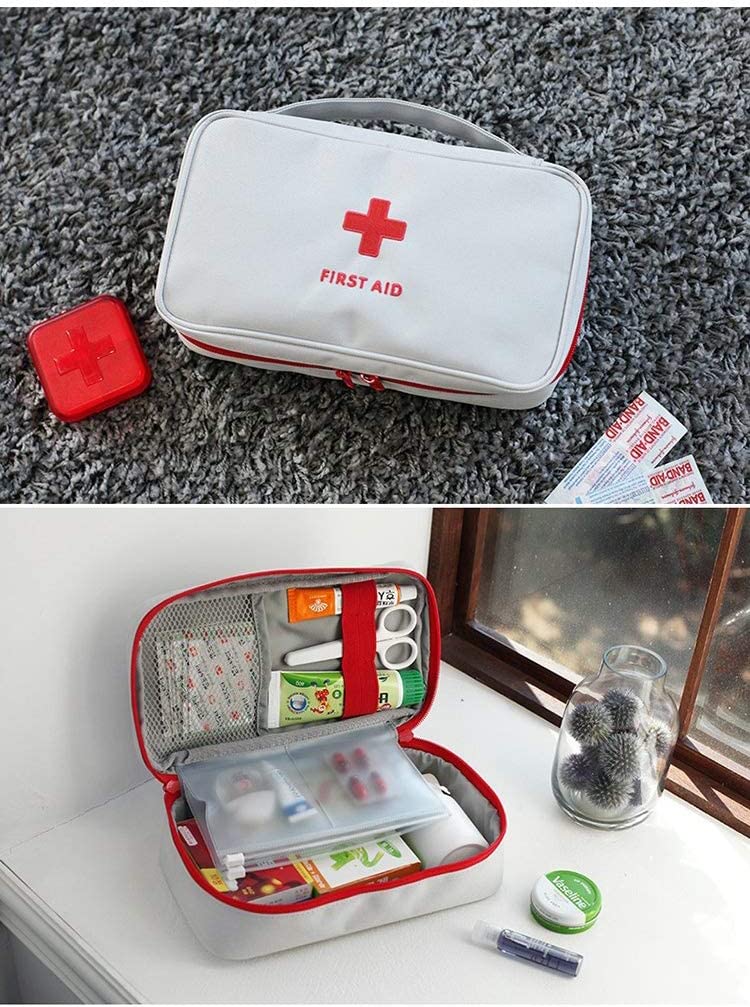 Portable First Aid Kit Storage Bag - Compact Emergency Medical Organizer Pouch for Home, Travel, Car & Outdoor Activities
