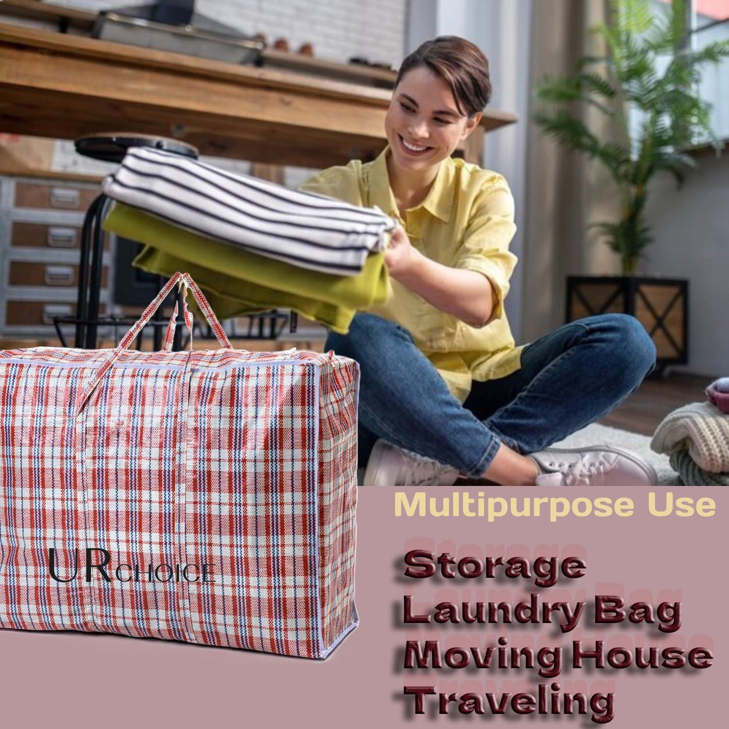 Premium Quality Storage Laundry Bag Different Sizes Strong Zipped Under Bed Bedding Clothes