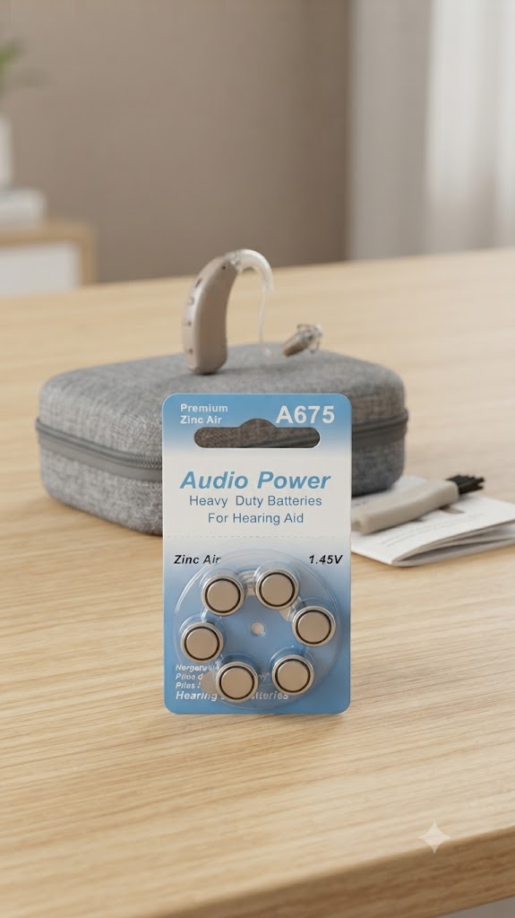 Audio Power A675 Hearing Aid Batteries - 1.45V Zinc Air Pack