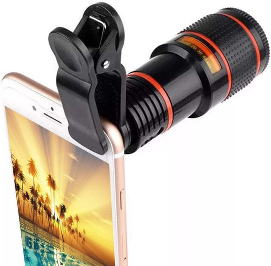 Universal 8X Zoom Mobile Telephoto Lens with Clip - Smartphone Telescope Camera Lens for Wildlife, Sports & Photography (Nafees Gadgets)