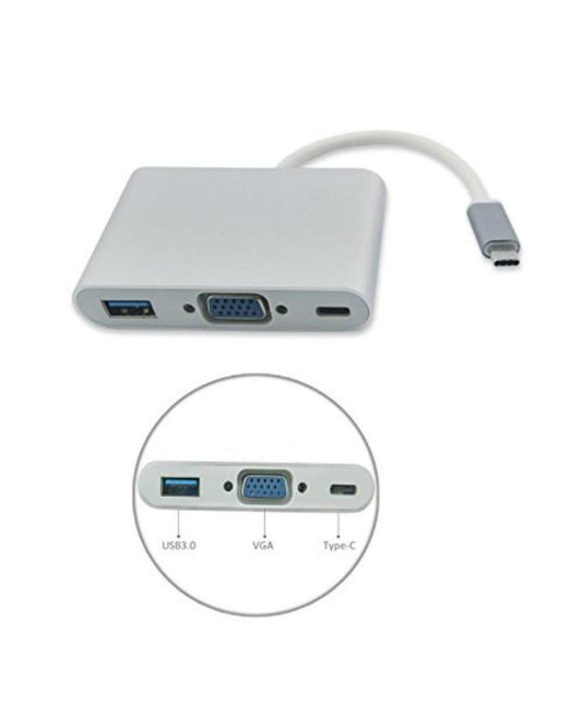 Type C 3.1 to VGA+OTG C+USB 3.0