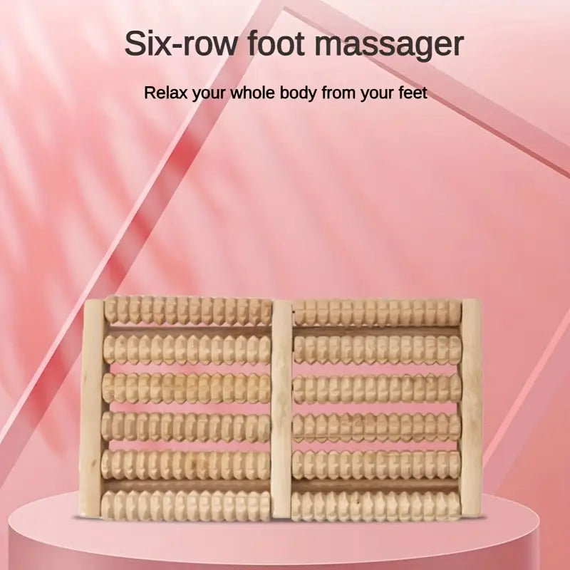 Massage Roller – Stress Relief Wooden Roller Foot Massager