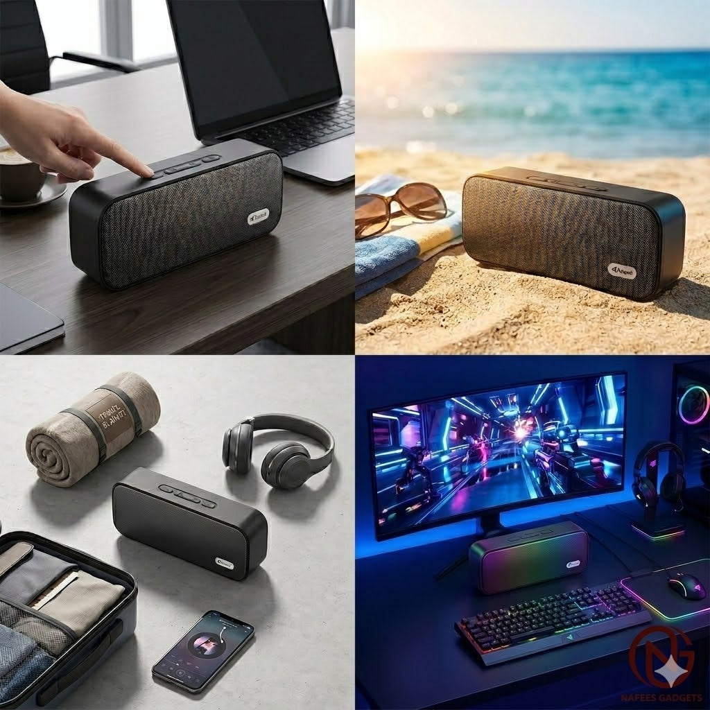 Kisonli KS-2002 10W Portable Bluetooth Speaker - Super Bass, TWS, FM Radio & USB Support