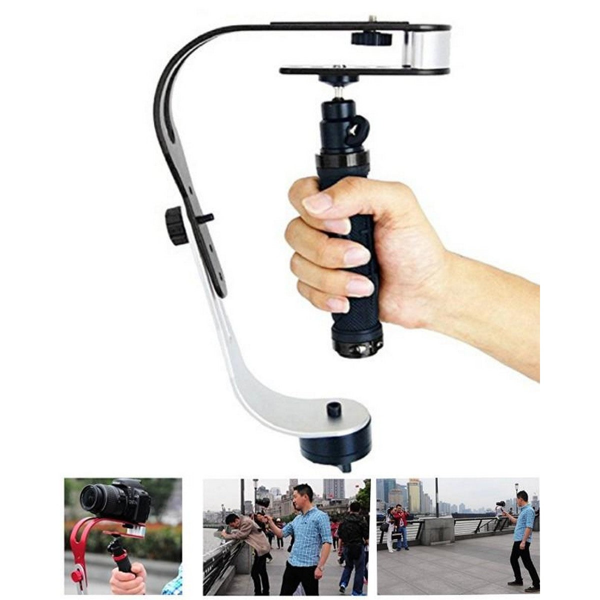 Debo UF-007 Handheld Video Stabilizer for DSLR Camera Camcorder And Mobile - Black