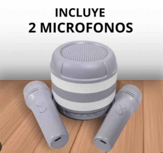 Wireless Karaoke Speaker with Dual Microphones | Portable Bluetooth Speaker & Mic Set GTS1870 2MIC 3INCH