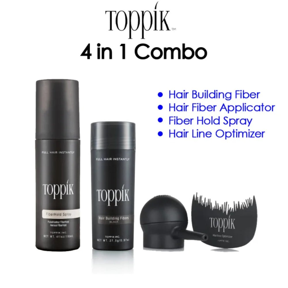 Toppik Hair Building Fiber 4 in 1 Hair Fiber Combo set