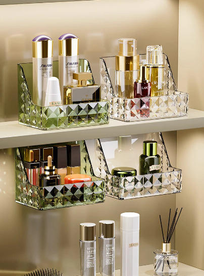 Multi-Functional Mini Daimond Design Lipstick Makeup Storage Organizer Suitable For Living Room Dressing Table, Bathroom, Kitchen, Bedroom With Separate Storage Organizer