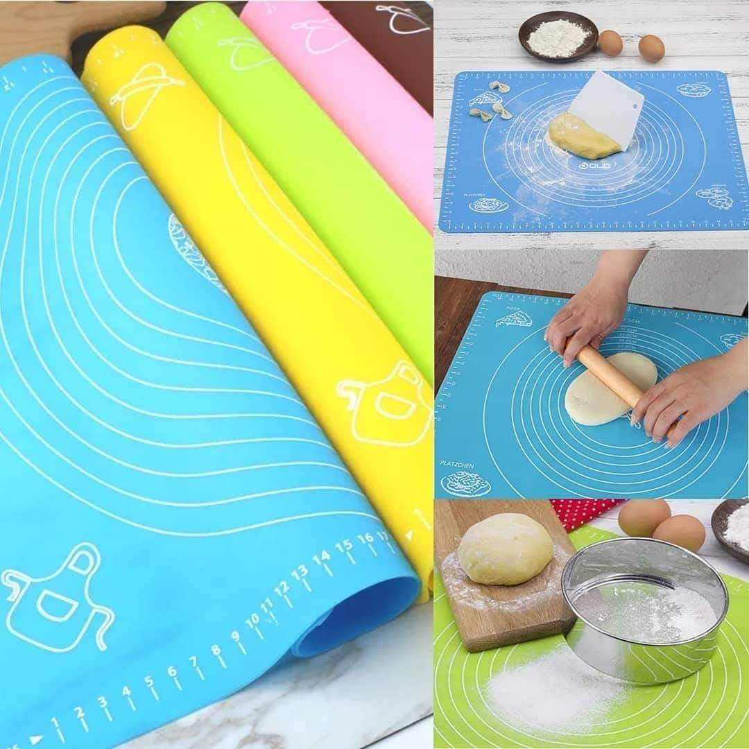 Silicone Baking Mat for Pastry & Roti Rolling Medium with Measurements - Size 15.5*19.5inch